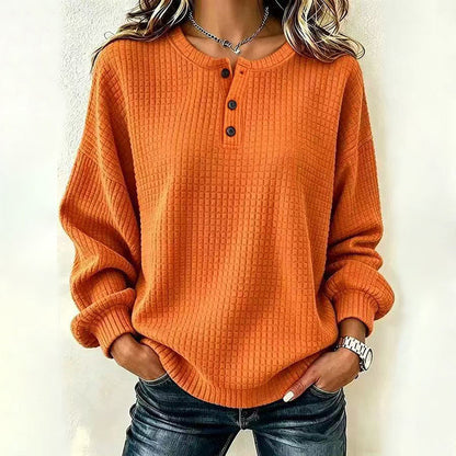 🔥50% OFF! Womens's Casual Waffle Knit Sweatshirt
