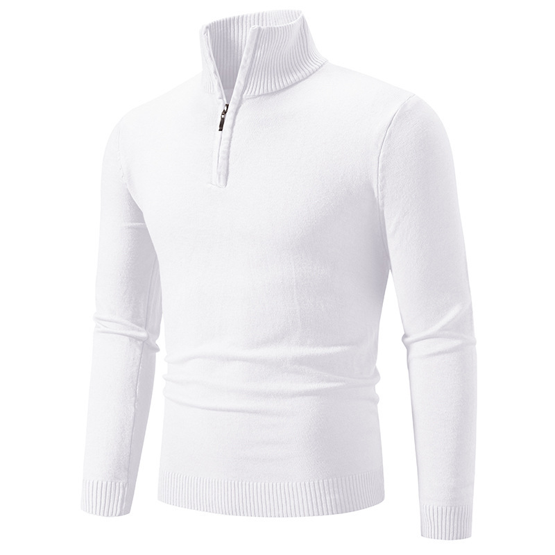 ✨ Elevated Comfort | Men's Quarter-Zip Mock-Neck Knit Sweater
