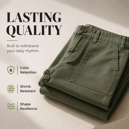 ✨ Practical Comfort | Women's Straight-Leg Cargo Pants with Deep Patch Pockets
