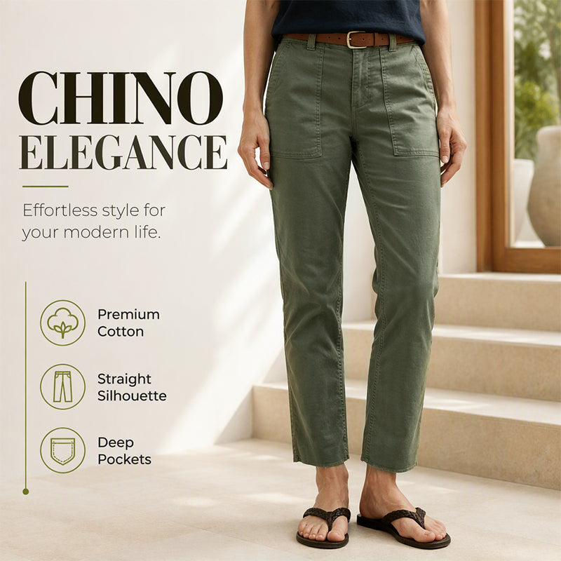 ✨ Practical Comfort | Women's Straight-Leg Cargo Pants with Deep Patch Pockets