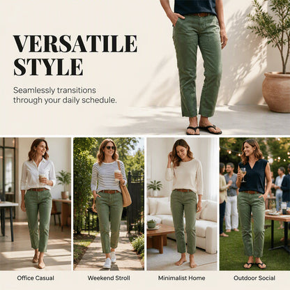 ✨ Practical Comfort | Women's Straight-Leg Cargo Pants with Deep Patch Pockets