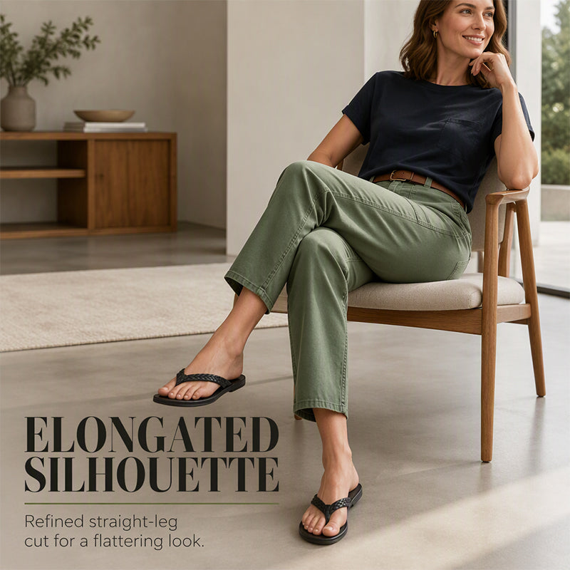 ✨ Practical Comfort | Women's Straight-Leg Cargo Pants with Deep Patch Pockets