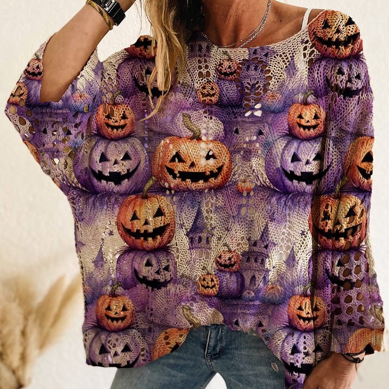 🎃 Halloween Favorite | Women's Batwing-Sleeve Loose-Fit Knit Sweater