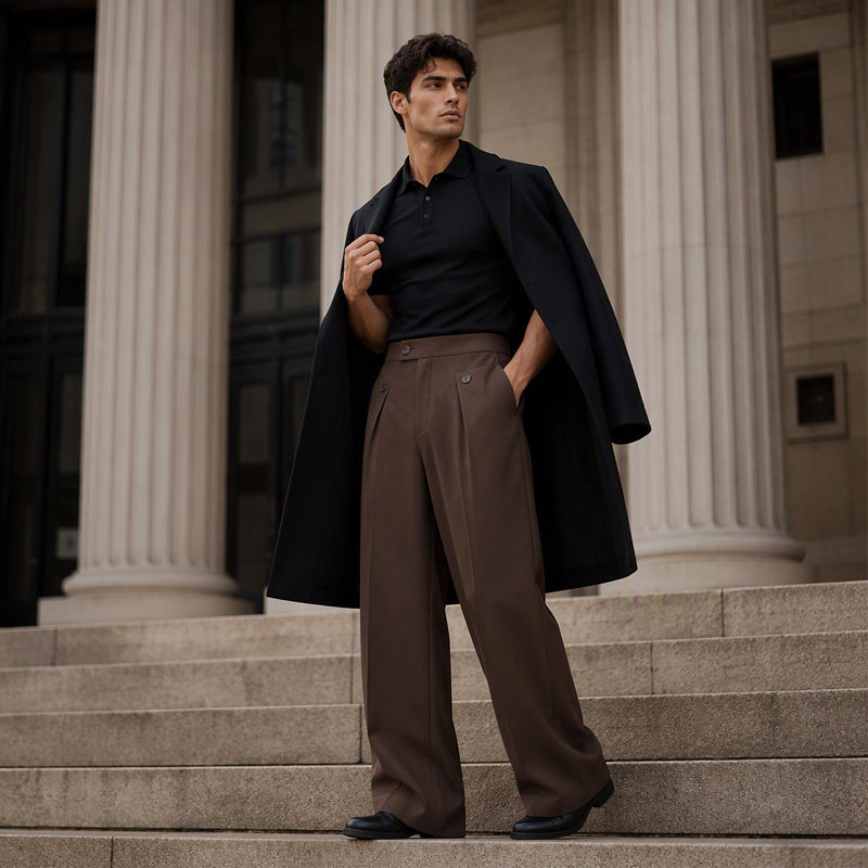 ✨ Easy Everyday Comfort | Men's Wrinkle-Resistant Straight-Leg Pants