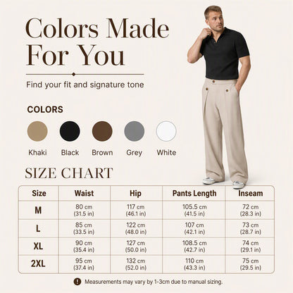 ✨ Easy Everyday Comfort | Men's Wrinkle-Resistant Straight-Leg Pants