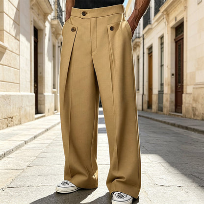 ✨ Easy Everyday Comfort | Men's Wrinkle-Resistant Straight-Leg Pants