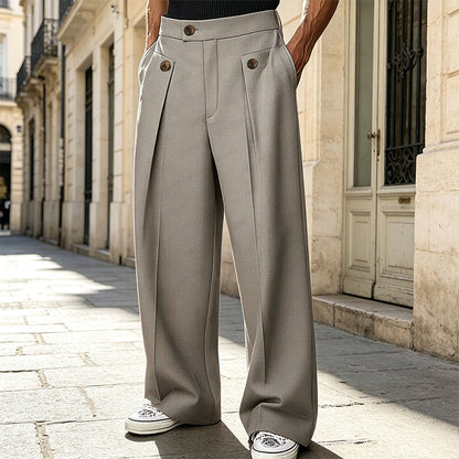 ✨ Easy Everyday Comfort | Men's Wrinkle-Resistant Straight-Leg Pants