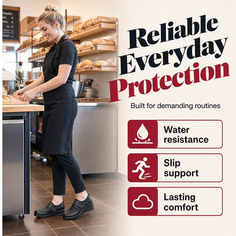 ✨ All-Day Work Comfort | Women's Waterproof Oil-Resistant Work Shoes