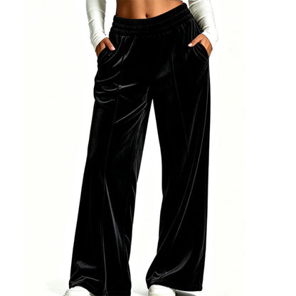 ⌛Limited-Time Offer-Women's Elegant Velvet Wide-Leg Pants