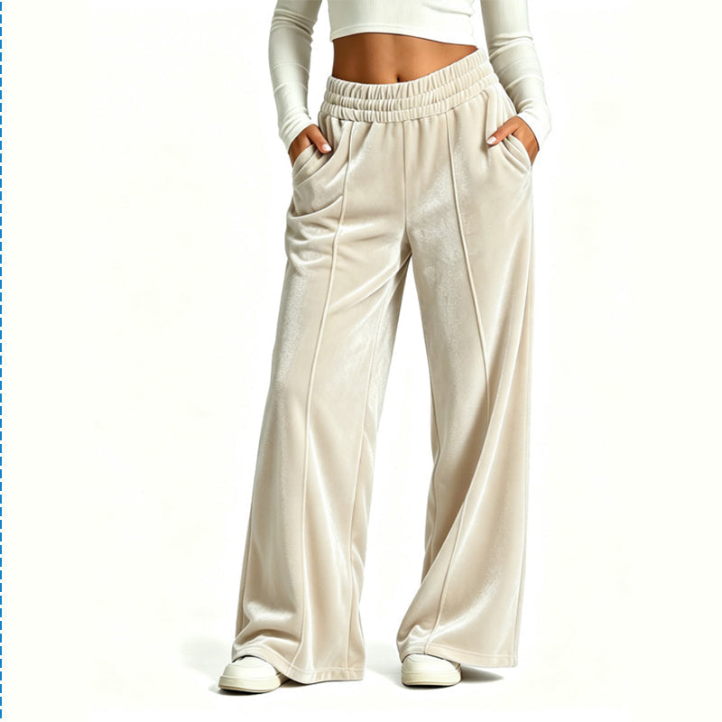 ⌛Limited-Time Offer-Women's Elegant Velvet Wide-Leg Pants