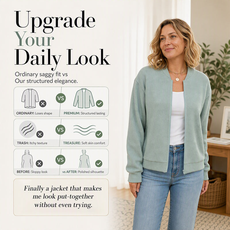 ⌛Limited-Time Offer-Women's Casual Knit Baseball Jacket