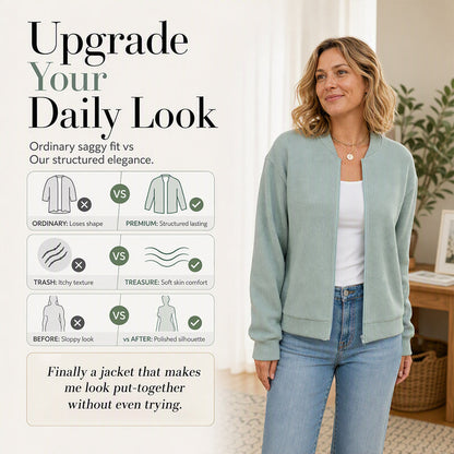 ⌛Limited-Time Offer-Women's Casual Knit Baseball Jacket