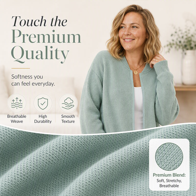 ⌛Limited-Time Offer-Women's Casual Knit Baseball Jacket