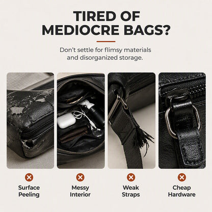 ✨ Smart Everyday Carry | Men's Geometric PU Leather Crossbody Bag