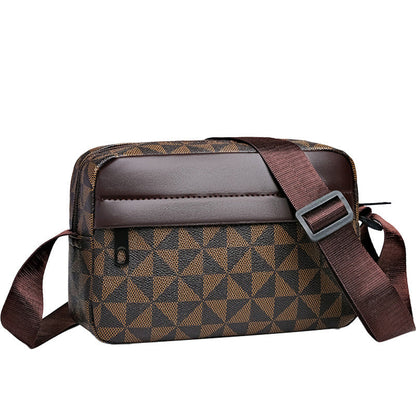 ✨ Smart Everyday Carry | Men's Geometric PU Leather Crossbody Bag