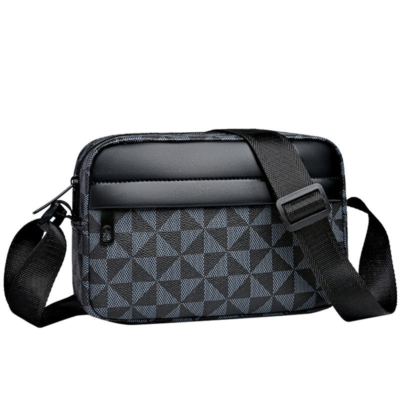 ✨ Smart Everyday Carry | Men's Geometric PU Leather Crossbody Bag