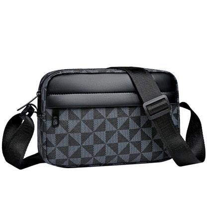 ✨ Smart Everyday Carry | Men's Geometric PU Leather Crossbody Bag