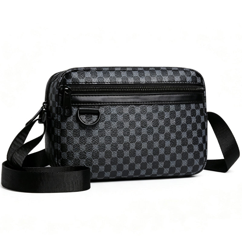 ✨ Smart Everyday Carry | Men's Geometric PU Leather Crossbody Bag