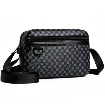 ✨ Smart Everyday Carry | Men's Geometric PU Leather Crossbody Bag