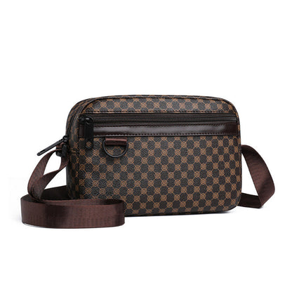 ✨ Smart Everyday Carry | Men's Geometric PU Leather Crossbody Bag