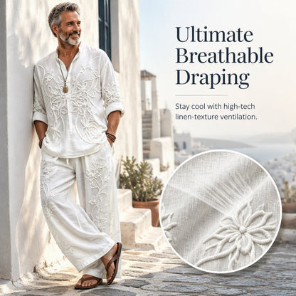 ✨ Easy Summer Comfort | Men's Vintage Print Loose-Fit 2-Piece Set