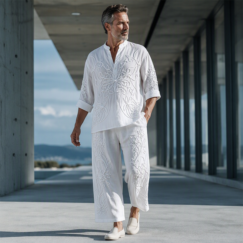 ✨ Easy Summer Comfort | Men's Vintage Print Loose-Fit 2-Piece Set