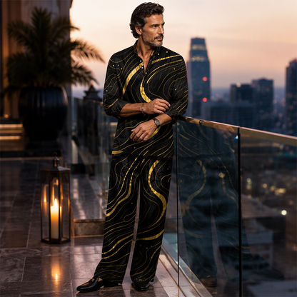 ✨ Easy Summer Comfort | Men's Vintage Print Loose-Fit 2-Piece Set