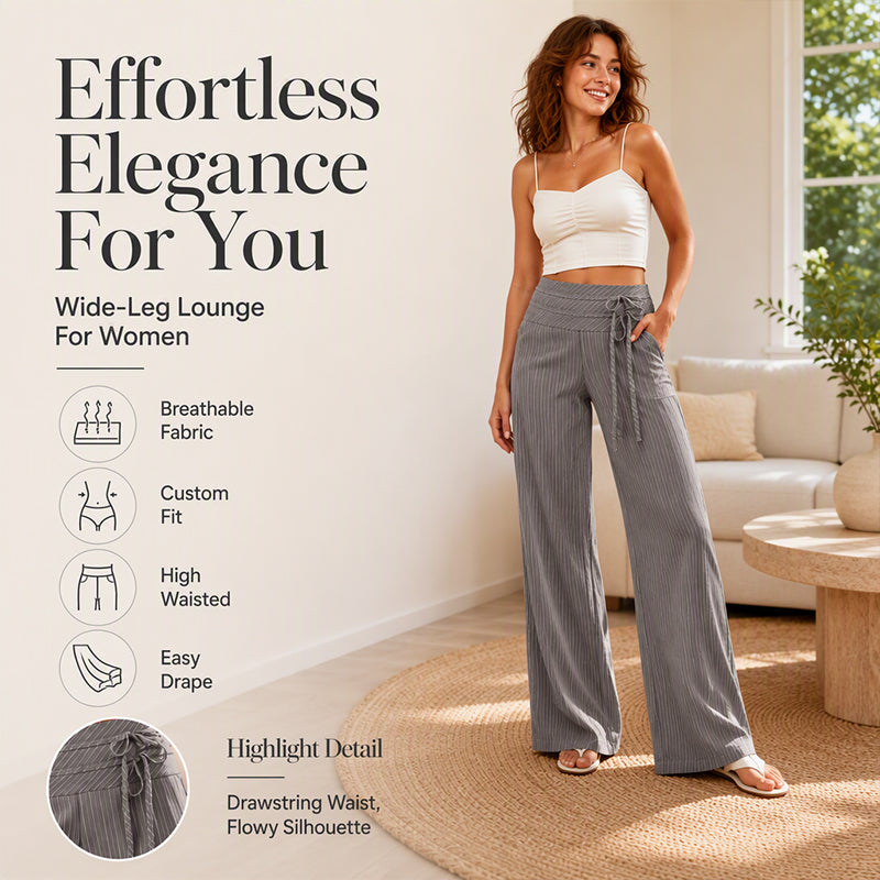 ⌛Limited-Time Offer-Women's Casual Striped Wide-Leg Pants