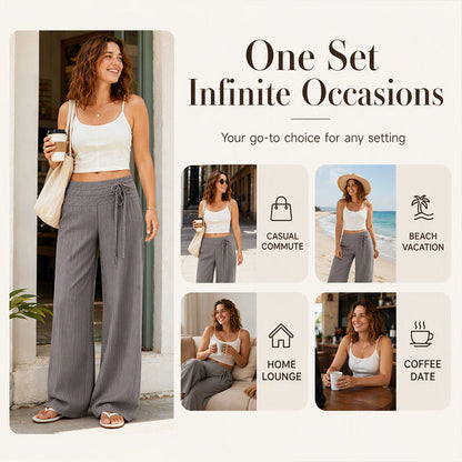 ⌛Limited-Time Offer-Women's Casual Striped Wide-Leg Pants