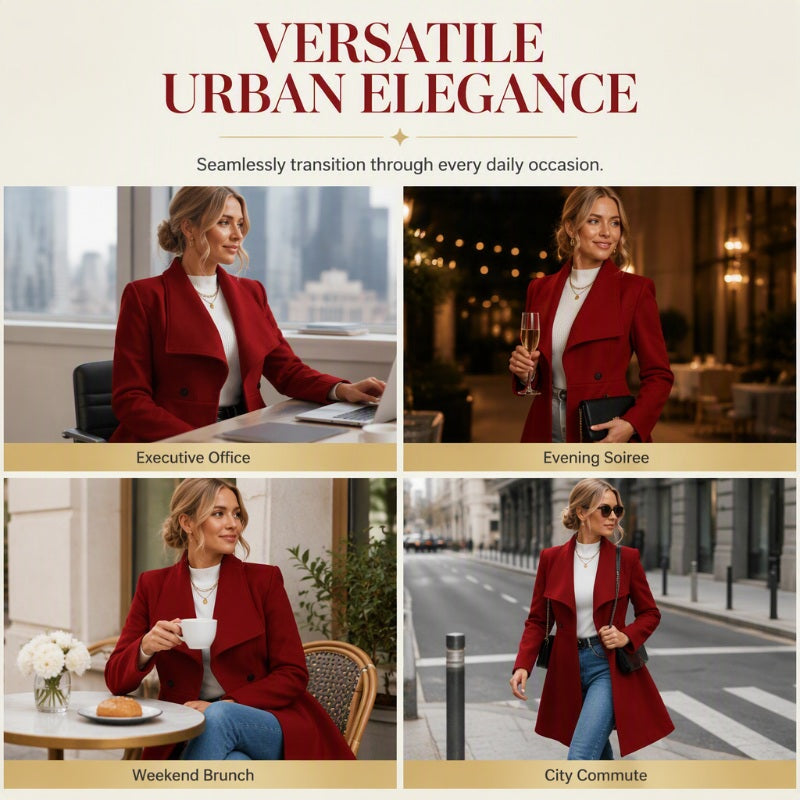 ⌛Limited-Time Offer-Women's Elegant Slim Fit Lapel Coat
