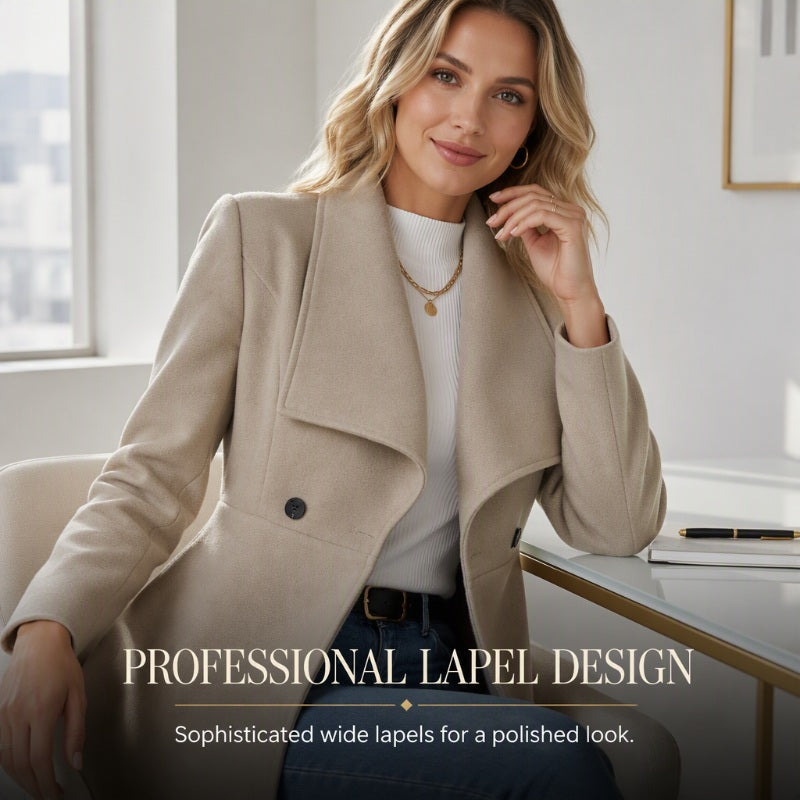 ⌛Limited-Time Offer-Women's Elegant Slim Fit Lapel Coat