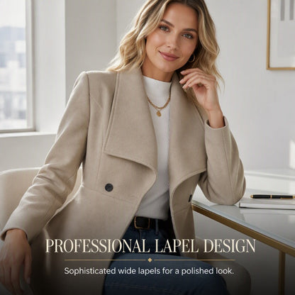 ⌛Limited-Time Offer-Women's Elegant Slim Fit Lapel Coat