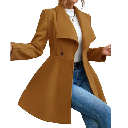 ⌛Limited-Time Offer-Women's Elegant Slim Fit Lapel Coat
