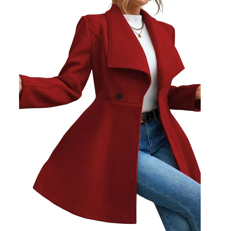 ⌛Limited-Time Offer-Women's Elegant Slim Fit Lapel Coat