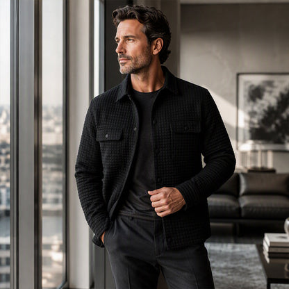 ⌛Limited-Time Offer-Men's Casual Waffle Textured Jacket
