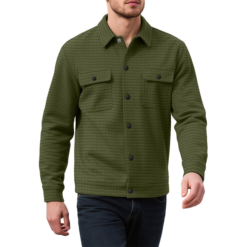 ⌛Limited-Time Offer-Men's Casual Waffle Textured Jacket