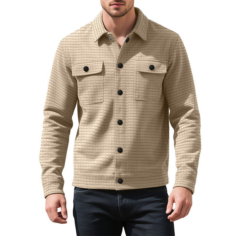 ⌛Limited-Time Offer-Men's Casual Waffle Textured Jacket