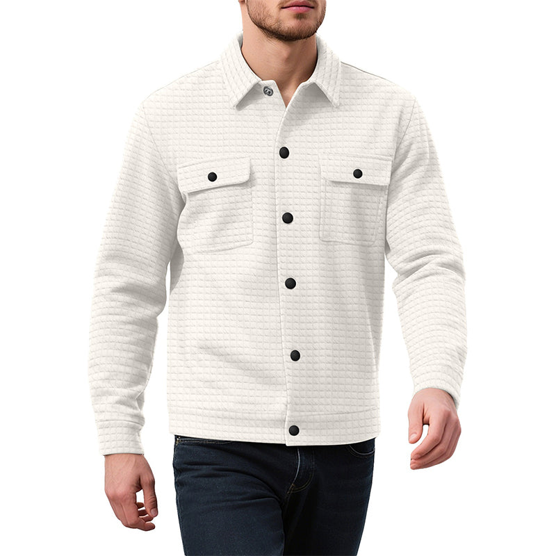 ⌛Limited-Time Offer-Men's Casual Waffle Textured Jacket