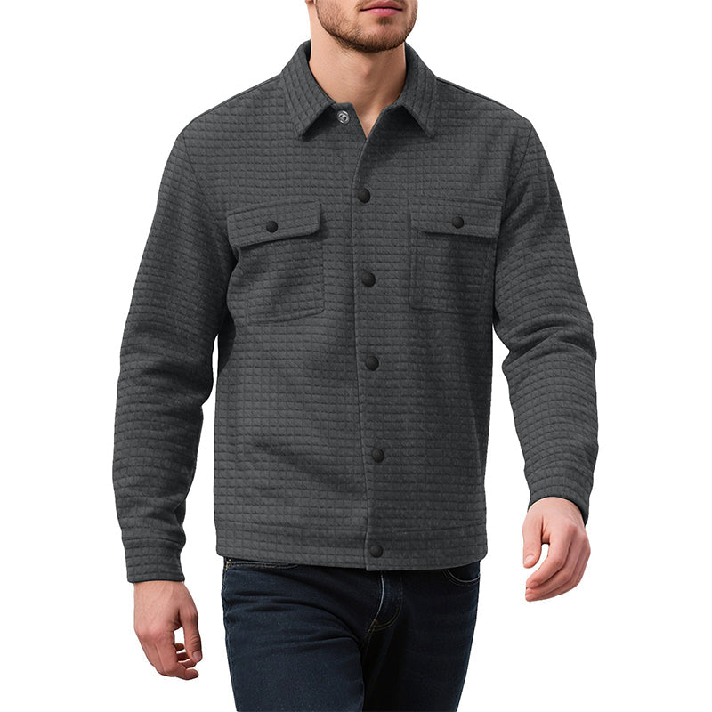 ⌛Limited-Time Offer-Men's Casual Waffle Textured Jacket