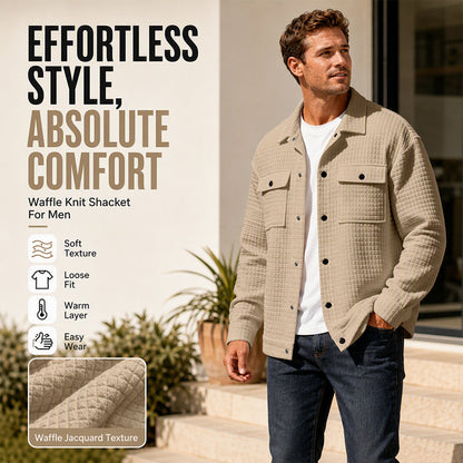 ⌛Limited-Time Offer-Men's Casual Waffle Textured Jacket