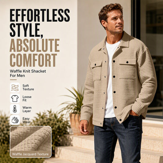 ⌛Limited-Time Offer-Men's Casual Waffle Textured Jacket