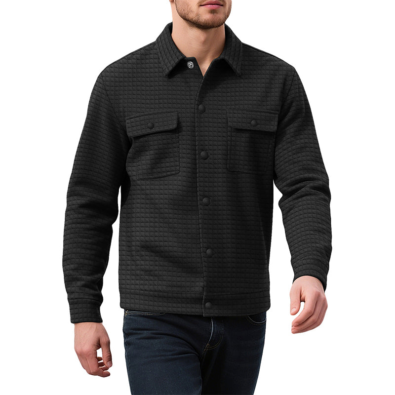⌛Limited-Time Offer-Men's Casual Waffle Textured Jacket