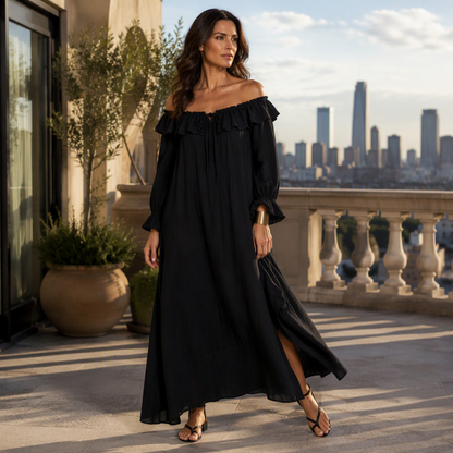 ⌛Limited-Time Offer-Women's Casual Off-Shoulder Maxi Dress