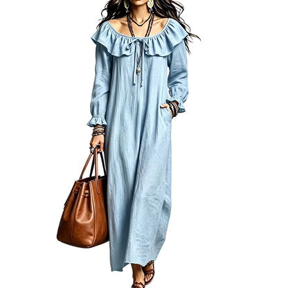 ⌛Limited-Time Offer-Women's Casual Off-Shoulder Maxi Dress