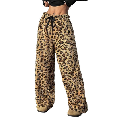 ⌛Limited-Time Offer-Women's Plush Plaid Wide-Leg Pants