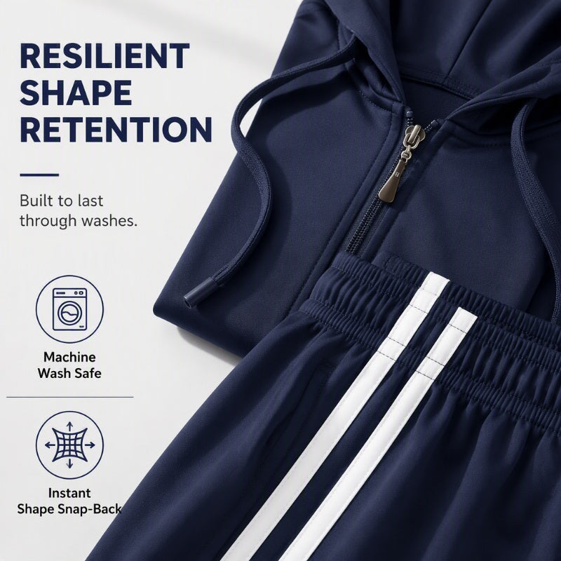 ⌛Limited-Time Offer-Women's Striped Zip-Up Hoodie & Pants Set