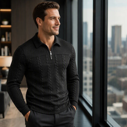 ✨New Arrivals & Special Offers-Men's Long Sleeve Half-Zip T-Shirt