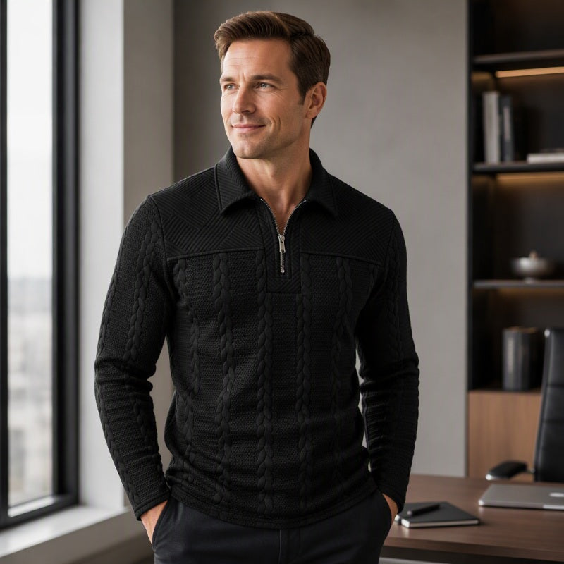 ✨New Arrivals & Special Offers-Men's Long Sleeve Half-Zip T-Shirt