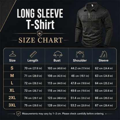 ✨New Arrivals & Special Offers-Men's Long Sleeve Half-Zip T-Shirt