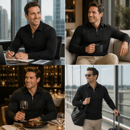 ✨New Arrivals & Special Offers-Men's Long Sleeve Half-Zip T-Shirt